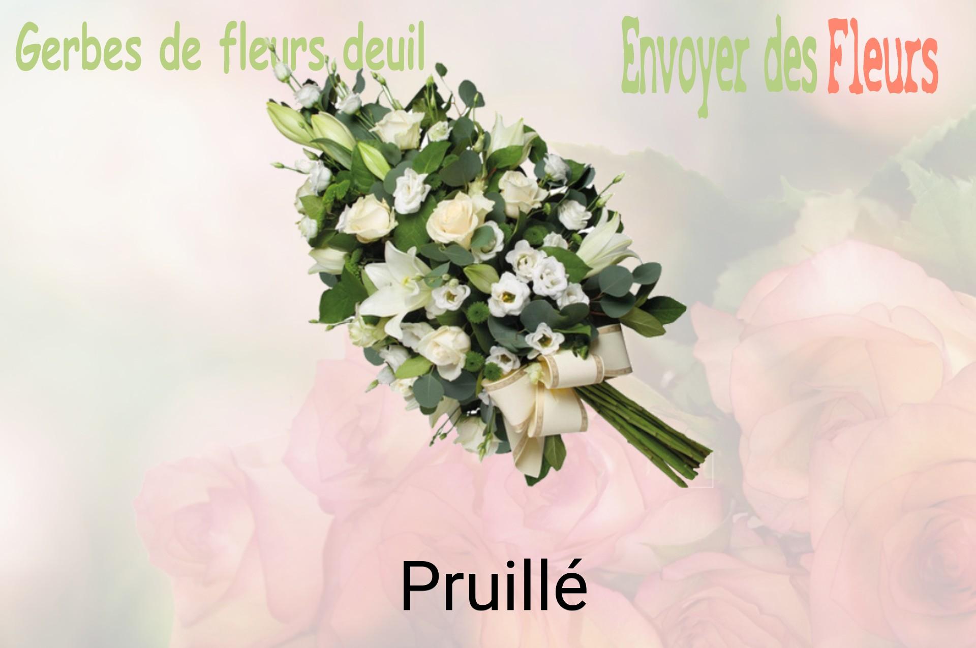 Gerbe de fleurs de deuil livrée à Pruillé